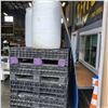 Image 1 : 2 PLASTIC 45 GALLON BARRELLS AND 2 SHEETS OF 4FT X 8FT PLEXI