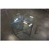 Image 1 : ROUND CHROME BASE GLASSTOP ENDTABLE