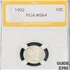 Image 1 : 1902 Barber Dime PGA - MS64