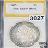 Image 1 : 1885 Morgan Silver Dollar PGA - MS64+ DMPL