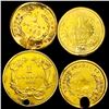 Image 2 : 1853-1862 Set of 4 Gold Coins NICELY CIRCULATED