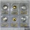 Image 1 : 2020 Gold/Silv Bball HOF Complete Set PCGS - MS70