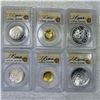Image 2 : 2020 Gold/Silv Bball HOF Complete Set PCGS - MS70