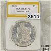 Image 1 : 1878 Rev' 79 Morgan Silver Dollar PGA - MS63+ PL