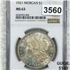 Image 1 : 1921 Morgan Silver Dollar NGC - MS63
