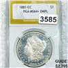 Image 1 : 1881-CC Morgan Silver Dollar PGA - MS64+ DMPL
