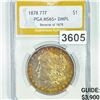Image 1 : 1878 7TF Morgan Silver Dollar PGA - MS65+ DMPL