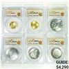 Image 1 : 2020 Gold/Silv Bball HOF Complete Set PCGS - MS70