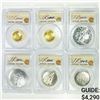 Image 1 : 2020 Gold/Silv Bball HOF Complete Set PCGS - MS70