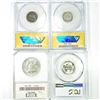 Image 2 : 1863-1949 Misc Coin Set of 4 ANACS, PCGS, PCI -