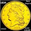 Image 1 : 1834 Rare Capped Bust $5 Gold Half Eagle UNC