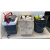 Image 1 : KOOLATRON ELECTRIC COOLE,R PAIL OF SOFTBALLS AND CASE OF CANDLE HOLDERS