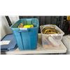 Image 1 : 2 TOTES OF EXTENTION CORDS AND HIGH VIS GEAR