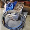 Image 1 : TRUCK BED TIE DOWNS WITH TARP AND HEATER HOSE