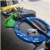 Image 1 : 3 EXECERSIZE TRAMPOLINES ONE HAS A NET ENCLOSURE OTHER 2 HAVE ! SET OF INTERCHANGAB LE LEGS