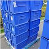 Image 1 : 10 BLUE AKRO BINS STACKING STORAGE BINS - OUTSIDE DIMENSIONS 20 X 12 X 12 INCHES