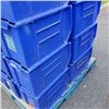 Image 4 : 10 BLUE AKRO BINS STACKING STORAGE BINS - OUTSIDE DIMENSIONS 20 X 12 X 12 INCHES