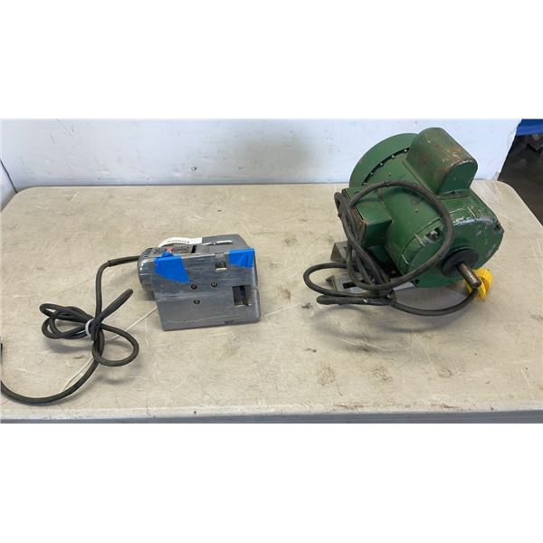 FARM DUTY ELECTRIC MOTOR AND SLOAN ASHLAND SABRE SAW JIGSAW