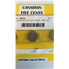 Image 3 : 3 CANADIAN FIVE CENT COINS - 1943, 1951, 1967