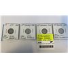 Image 1 : 4 CANADIAN SILVER .800 DIMES - 1929, 1939, 1949, 1959