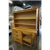 Image 8 : 4 DRAWER MAPLE DESK WITH CHAIR