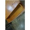 Image 8 : OAK DROPFRONT DESK GLASS DOOR DISPLAY CABINET