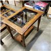 Image 2 : 3 PC COFFEE AND END TABLE BEVELLED GLASS TOP SET