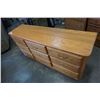 Image 2 : OAK 9 DRAWER DRESSER