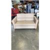 Image 1 : EKORNES WOOD FRAMED LEATHER LOVESEAT - RETAIL $4000