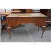 Image 1 : 3 DRAWER DESK WITH LEATHER INSERT