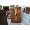 Image 1 : ANTIQUE WARDROBE WITH MIRROR DOOR, 3 PIECE
