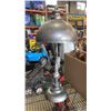 Image 2 : METAL TABLE LAMP, POTTERY VASE, DECORATIONS AND CHARGER