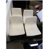 Image 1 : 4 MODERN WHITE CHAIRS