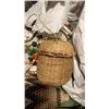 Image 8 : BOX OF COLLECTIBLES, WOVEN CONTAINERS, WEDGEWOOD DISH, GLASSWARE