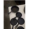 Image 3 : CAST IRON POT WITH LID AND CAST IRON PANS