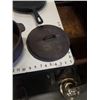 Image 7 : CAST IRON POT WITH LID AND CAST IRON PANS