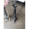 Image 2 : BRASS VASE, METAL CANDLE STAND AND DECORATIVE PLANTER WITH ARTIFICIAL PLANTS
