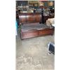 Image 1 : ASHLEY FURNITURE KING SIZE BED FRAME WITH STORAGE FOOTBOARD DARK BROWN