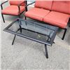 Image 2 : 4 PIECE METAL PATIO SET LOVESEAT , 2 CHAIRS AND COFFEETABLE
