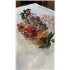 Image 8 : ART GLASS OCTOPUS, CHINA FLOWERS AND DECORATIVE GRAPES