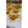 Image 2 : VINTAGE AMBER GLASS PUNCH BOWL SET