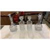 Image 1 : 4 VINTAGE CRYSTAL AND CUT GLASS DECANTERS