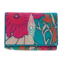 Ladies Stingray Hide Skin Tri-fold Wallet  (ACT-131)