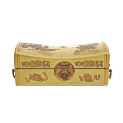 Chinese Vintage Leather Covered Pillow Box  (CLB-433)