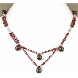 167ct. Top Quality Designer Natural Rhodolite Garnet Necklace 21" RETAIL $5500 (JEW-1149)