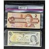 Image 1 : Canada One and Two Dollar Bills