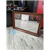 Image 1 : Large Rectangular Mirror with wooden border (heavy)