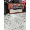 Image 2 : Large Rectangular Mirror with wooden border (heavy)