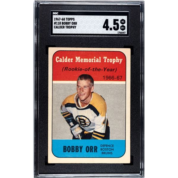1967-68 Topps #118 Bobby Orr Calder Trophy (SGC 4.5)