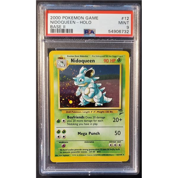 Pokemon - Nidoqueen Base Set II (2000) - Holo (PSA 9) MINT